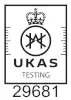 UKAS Accredited Testing Laboratory - Registration 29681